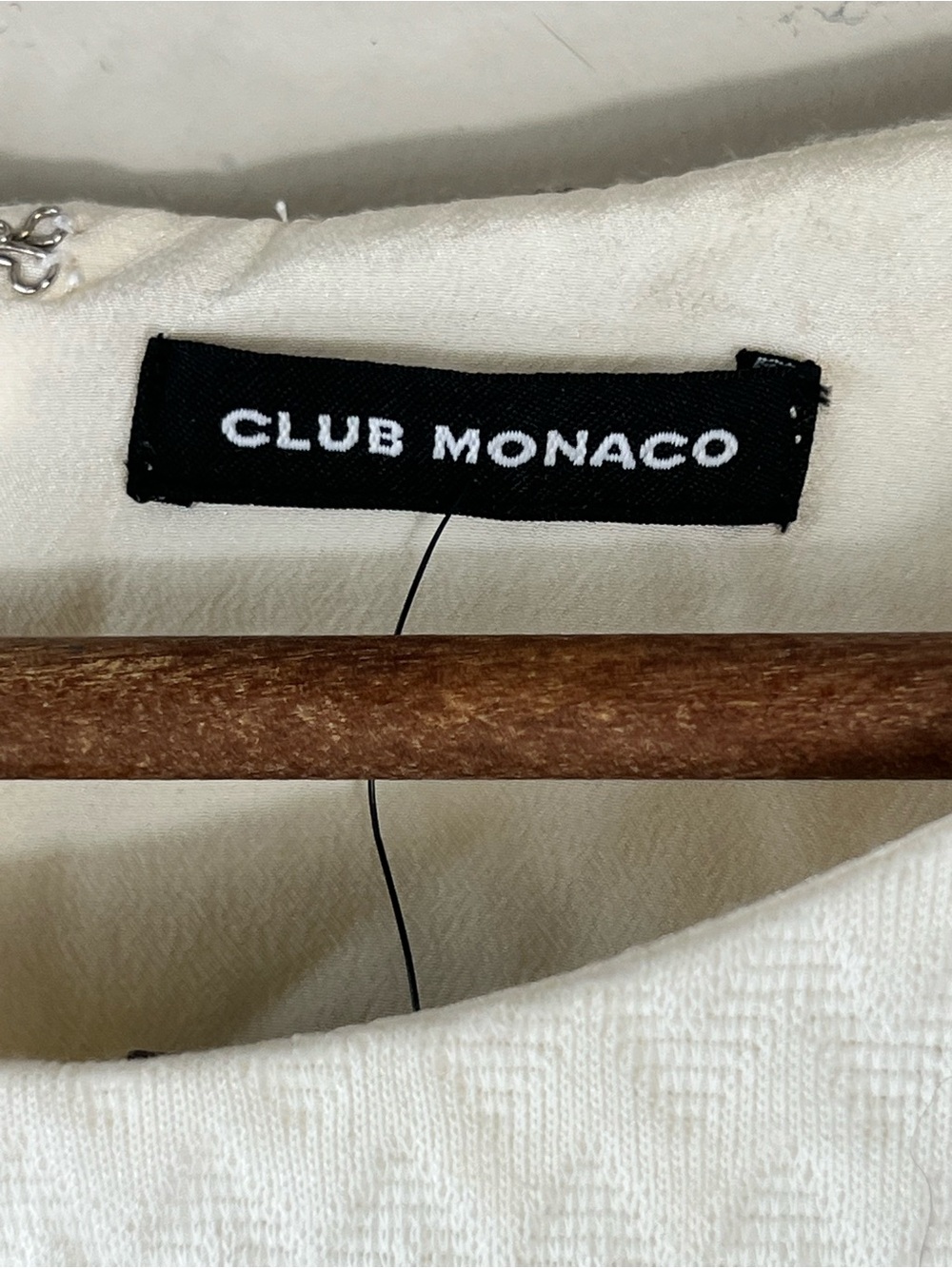Club Monaco Ivory Textured Shift Dress Size 12 New With Tags 3/4 Sleeve Elegant - Picture 7 of 12